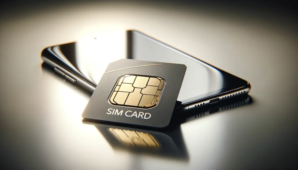 Eine SIM-Karte basierend auf einem kleinen Telefon